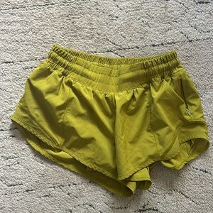 Lululemon Olive Green Athletic Shorts Lightweight Elastic Waist